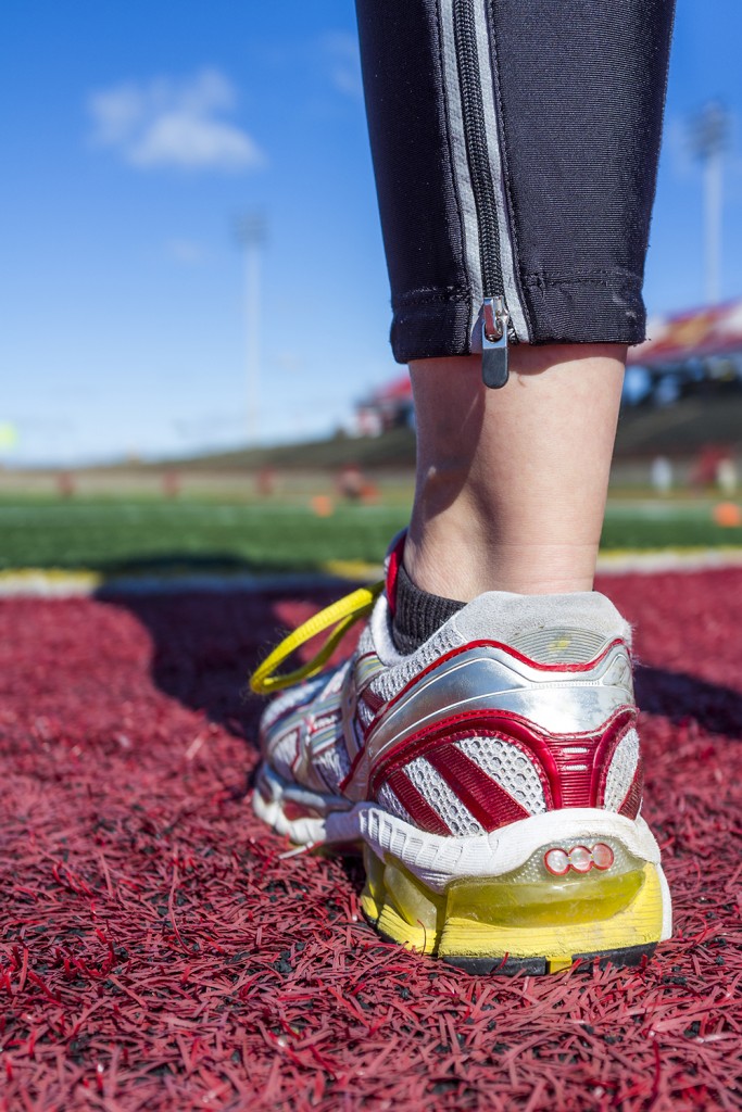 running, shoes, female, field, shadow, leg