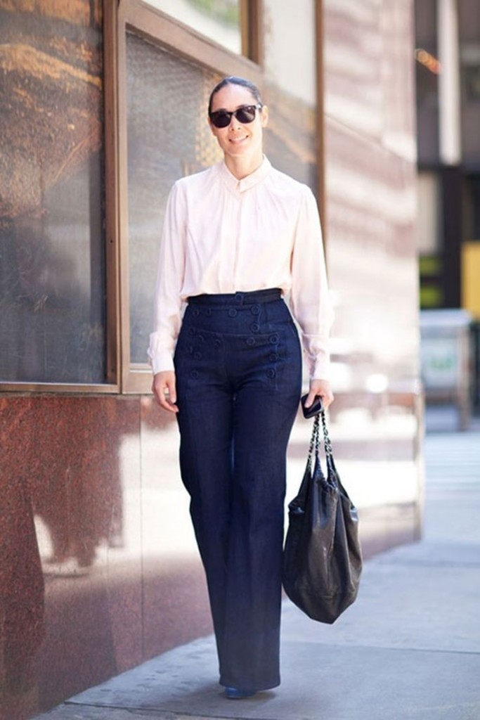 office-wear-jeans-blouse